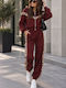 Burgundy Tracksuit Set