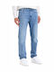 Men's Jeans Pants Elastic Slim Straight Fit Blue