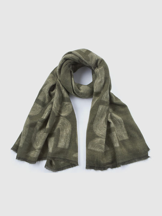 Verde Damen Wollschal Grün