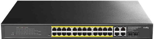 Cudy GS1028EPS2 Comutator Gestionat L2 PoE+ cu 26 Porturi Gigabit (1Gbps) Ethernet și 2 Porturi SFP