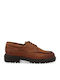 Leather Men's Boat Shoes in Tabac Brown Colour