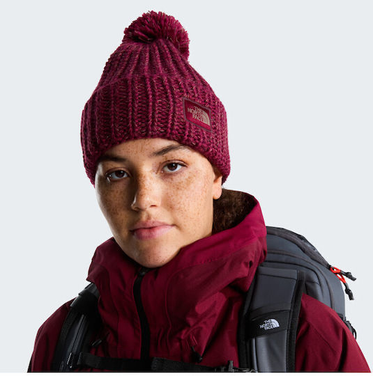 Cabin Beanie Unisex Strickmütze in Burgundischer Farbe