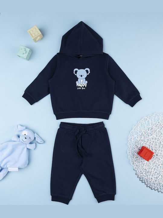 Kinder Sweatpants Set Mit Bluse Blau