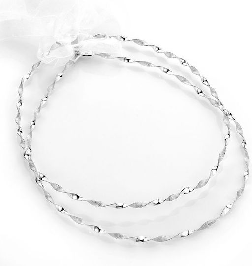 Louvaris Handgefertigte Versilberte Hochzeitskronen