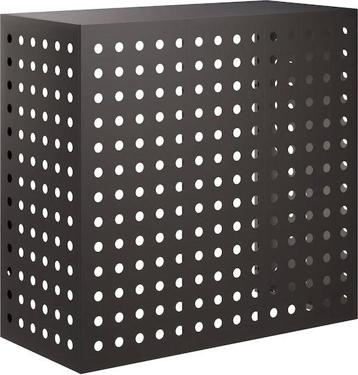 vidaXL Air Conditioner Cover Black 110 x 50 x 105 cm Steel