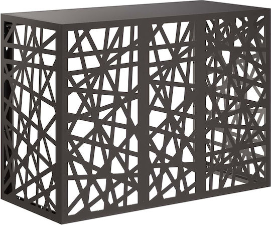 Vidaxl Κάλυμμα Κλιματιστικού Μαύρο 110 X 50 X 80 Cm Ατσάλι