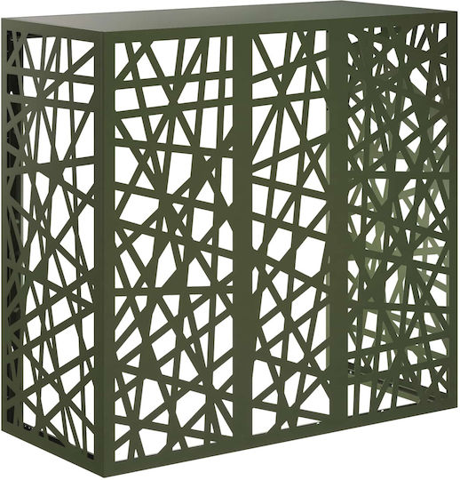 Vidaxl Κάλυμμα Κλιματιστικού Λαδί 110 X 50 X 105 Εκ Ατσάλι