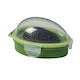 Recipient Etanș Pentru Depozitarea Avocado Flippy Pentru Frigider Capac Transparent Sistem De Închidere Plastic Păstrarea Prospețimii 15.3x11x8 Cm Verde