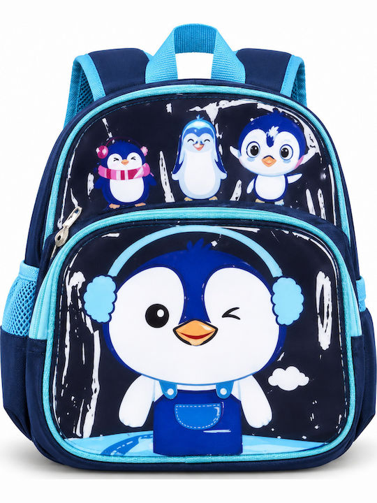 School Backpack For Elementary With Water Bottle Holder Blue