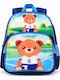 School Backpack For Elementary With Water Bottle Holder Blue