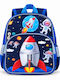 School Backpack For Elementary With Water Bottle Holder Blue