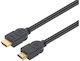 Manhattan Geflochtenes HDMI-Kabel mit HDMI-Stecker - HDMI-Stecker 5m Schwarz