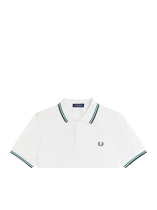 Fred Perry Tipped Polo Μπλούζα Λευκή