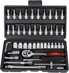 Set Chei Universale Cu Soclu 46 Bucăți Set Chei Universale Cu Soclu 46 Bucăți
