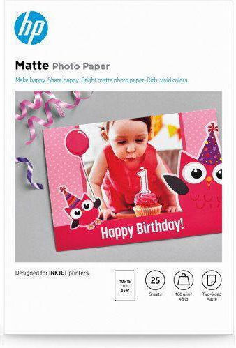 Hp 7hf70a Matte Photo Paper 25 Sheets 10 X 15 Cm