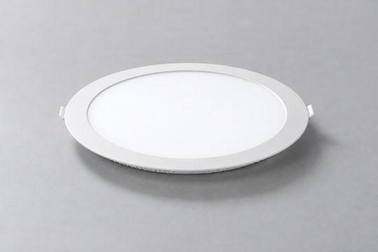 Fan Europe Round Recessed LED Panel 24W with Warm White Light