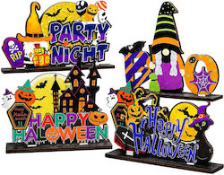 Επιτραπέζιο Ξύλινο Διακοσμητικό Halloween Παραστάσεις 18x15cm Carnavalista 232840