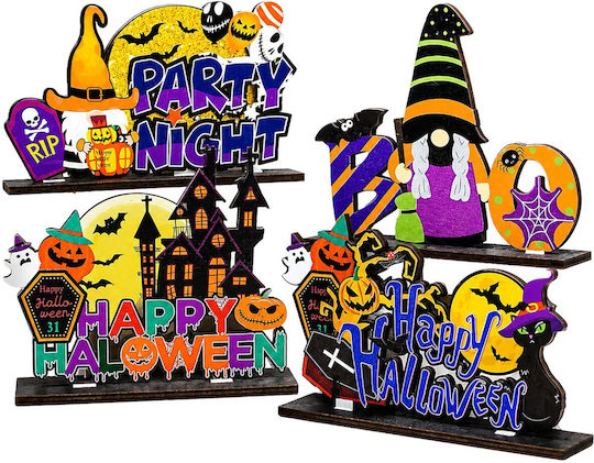 Tischdekoration Halloween Figuren Holz 18x15cm Carnavalista 232840