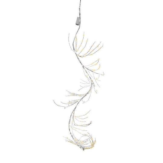 Christmas Decorative Illuminated Electric Branch Length 200cm Glitter Silver