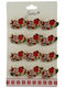 Set 12 Pinuri Mărțișor Copii Jolie Buburuză Pe Flori Design Roșu