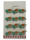 Set 12 Pinuri Mărțișor Copii Țestoasă Jolie Pinuri Metalice Aspect Lăcuit 2.5 X 1.5 Cm Fiecare Verde