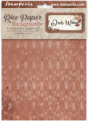 Set 8 Reispapier Decoupage Backgrounds Stamperi...