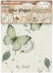 Set of 8 Decoupage Rice Papers Stamperia 10.5×1...