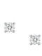 Earrings Made of 18K White Gold with Diamond