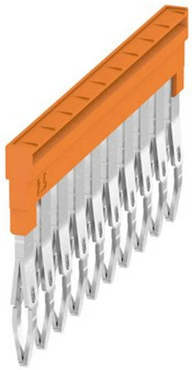 Weidmuller Zqv 2.5n/10 Γέφυρα Σύνδεσης W-series 10 Πόλων Πορτοκαλί