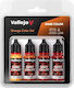 Acrylicos Vallejo Modellbau-Farben Orange 18ml 4 Stück
