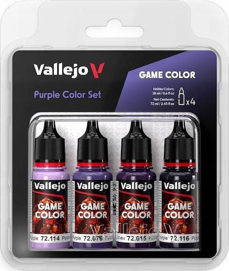 Acrylicos Vallejo Modellbau-Farben Lila 18ml 4 Stück