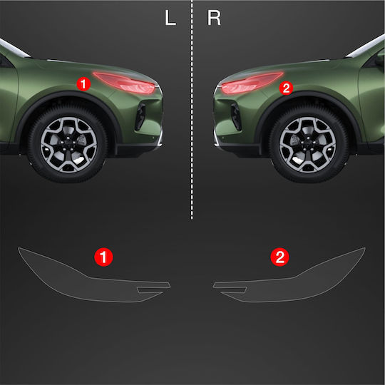 Grizzglass Protective Film Lamps Grizzglass Bodyshield Ford Kuga Titanium Facelift 2024-2025 2in1