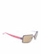 Guess Unisex Ochelari de soare cu Ramă din Plastic Violet și Lentilă Oglindă Gri