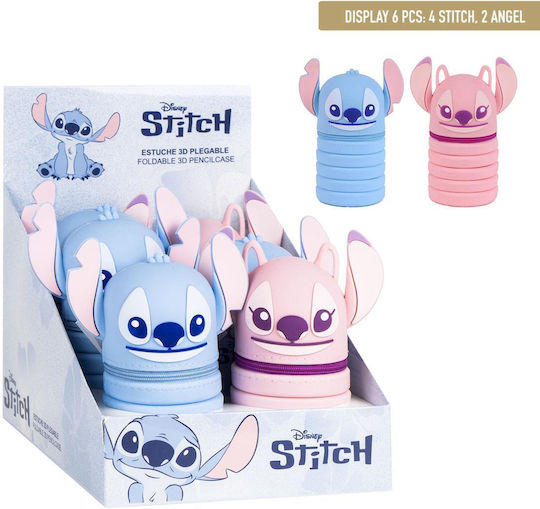 Cerda Disney Stitch Silicone Cylinder Pencil Case Various Designs/Colours