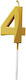 Lumânare Numărul 4 Model Diamant Flippy 5 X 3.4 Cm Aurie