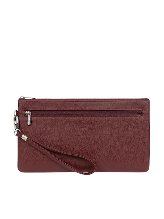 Μικρό Δερμάτινο Γυναικείο Πορτοφόλι Μπορντό