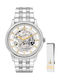 Men's Automatic Watch with Silver Metal Bracelet