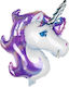 Flippy Geburtstags Luftballon Einhorn Folie Jumbo Lila 115cm
