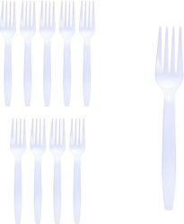White Party Forks 10 Pieces