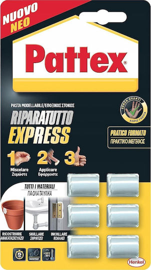 Pattex Repair Express Κατασκευαστική Κόλλα 2 Συστατικών Λευκή 100ml 6τμχ