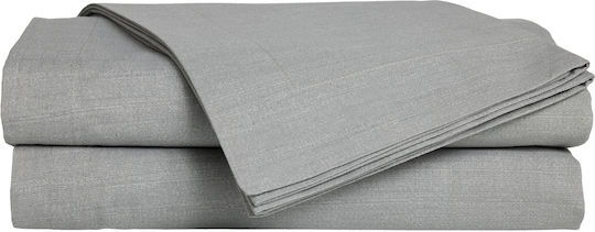 Das Home 5452 Σεντόνι Ημίδιπλο με Λάστιχο 120x200+35εκ. Grey