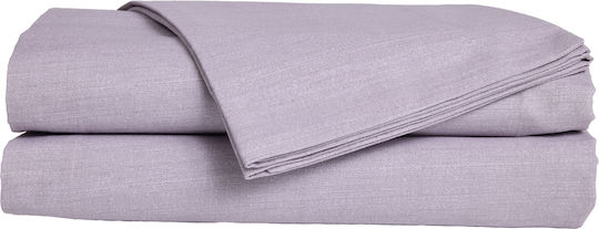 Das Home 5449 Σεντόνι Ημίδιπλο με Λάστιχο 120x200+35εκ. Lilac