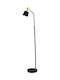 Domoletti Stehlampe Υ153xΜ20cm mit Lampenbirnensockel E27 Schwarz