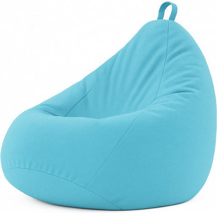 Pouf Birne Wasserdicht Canvas Türkis Blau 70x70x80cm
