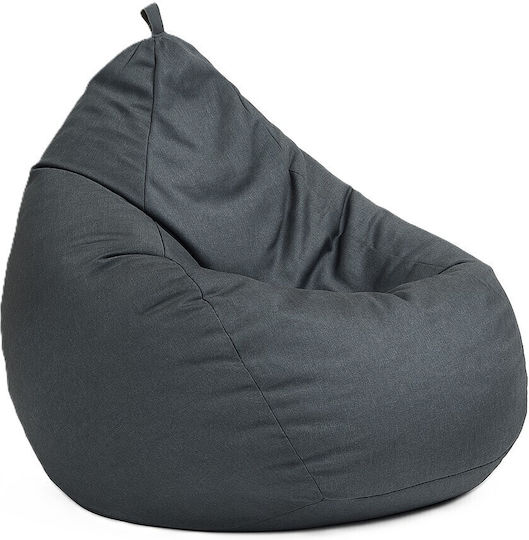 Pouf Birne Wasserdicht Canvas Dunkelgrau 90x90x100cm A3CANdunkelgrau