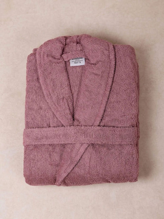 Sunshine Sato Bademantel mit Halsband Dusty Pink