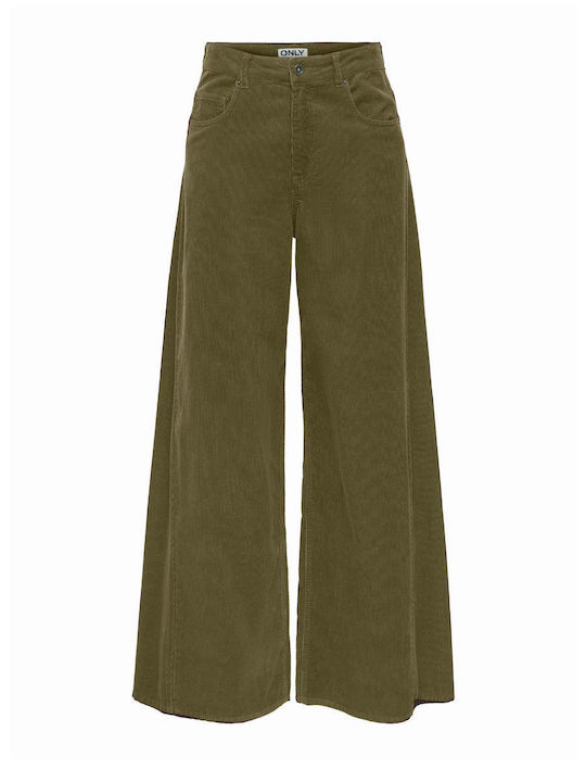Damen Zeichenfolge Pantaloons in Gerader Bein Stil Khaki