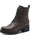 Women's Ankle Boots with Mid Heel Brown