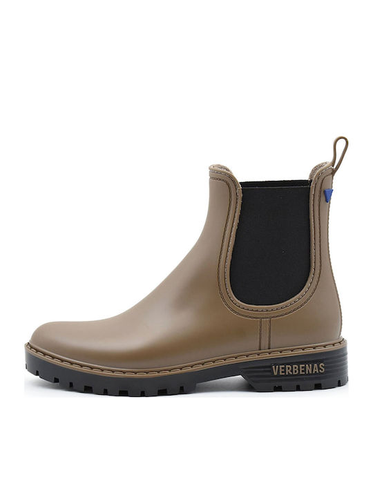 Verbenas Chelsea-Stiefel Damen Beigen Mit Pelz