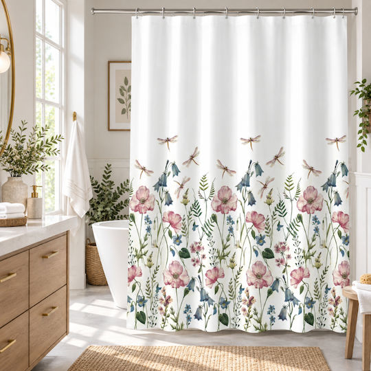 My Home Luxury My Home Luxury Stoff Duschvorhang 180x180cm